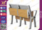 Bureau et chaise d'école de strapontin d'alliage d'aluminium avec le bloc - notes fournisseur